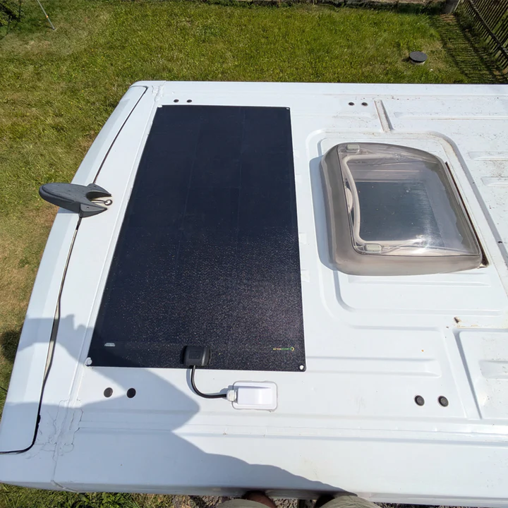Panel installed on trailer roof